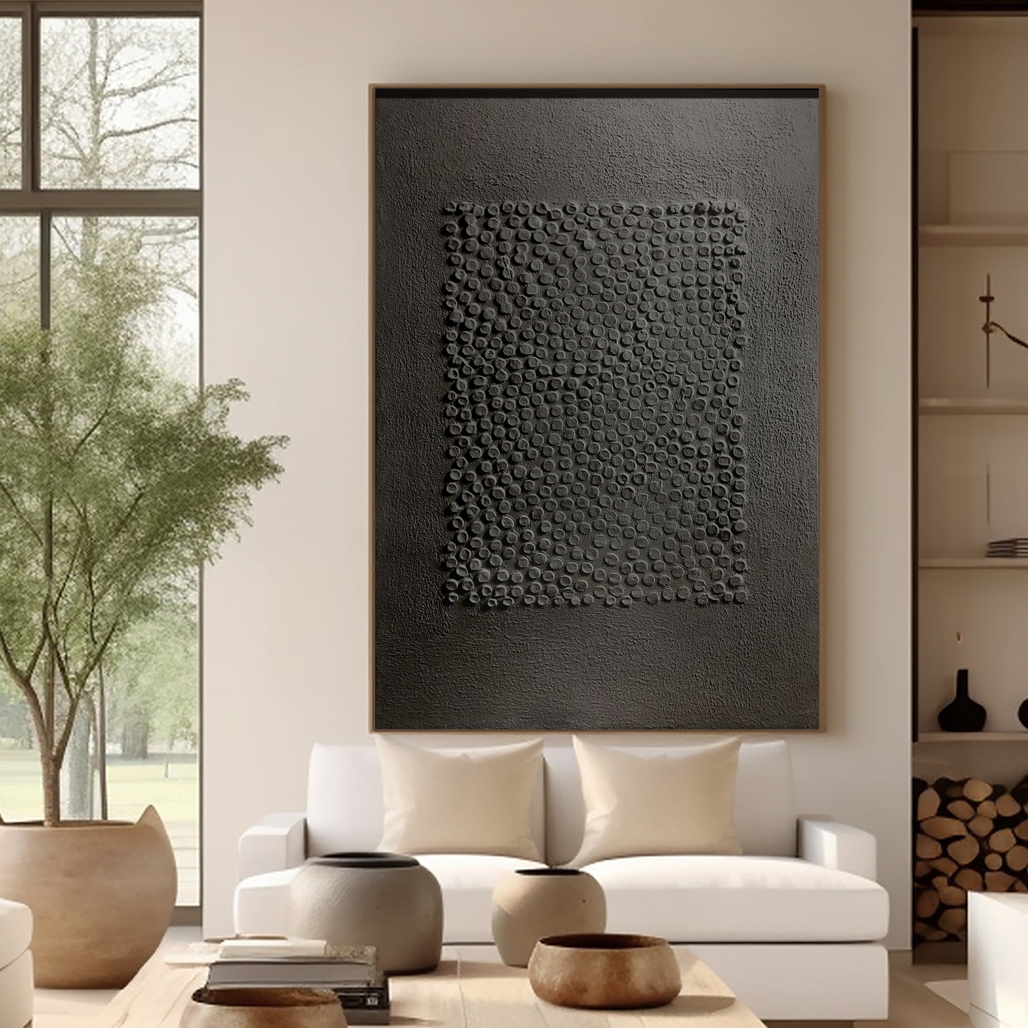 White Minimalist Art HML084