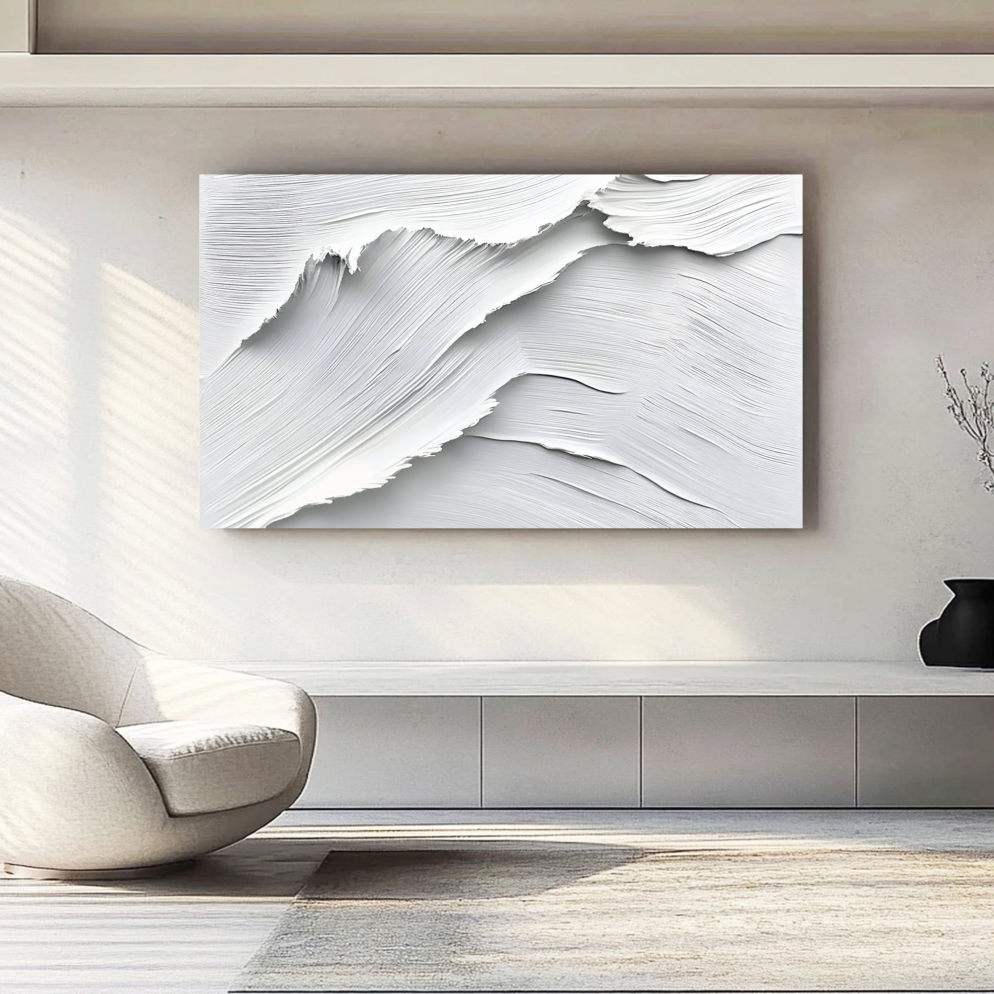 White Minimalist Art ML195
