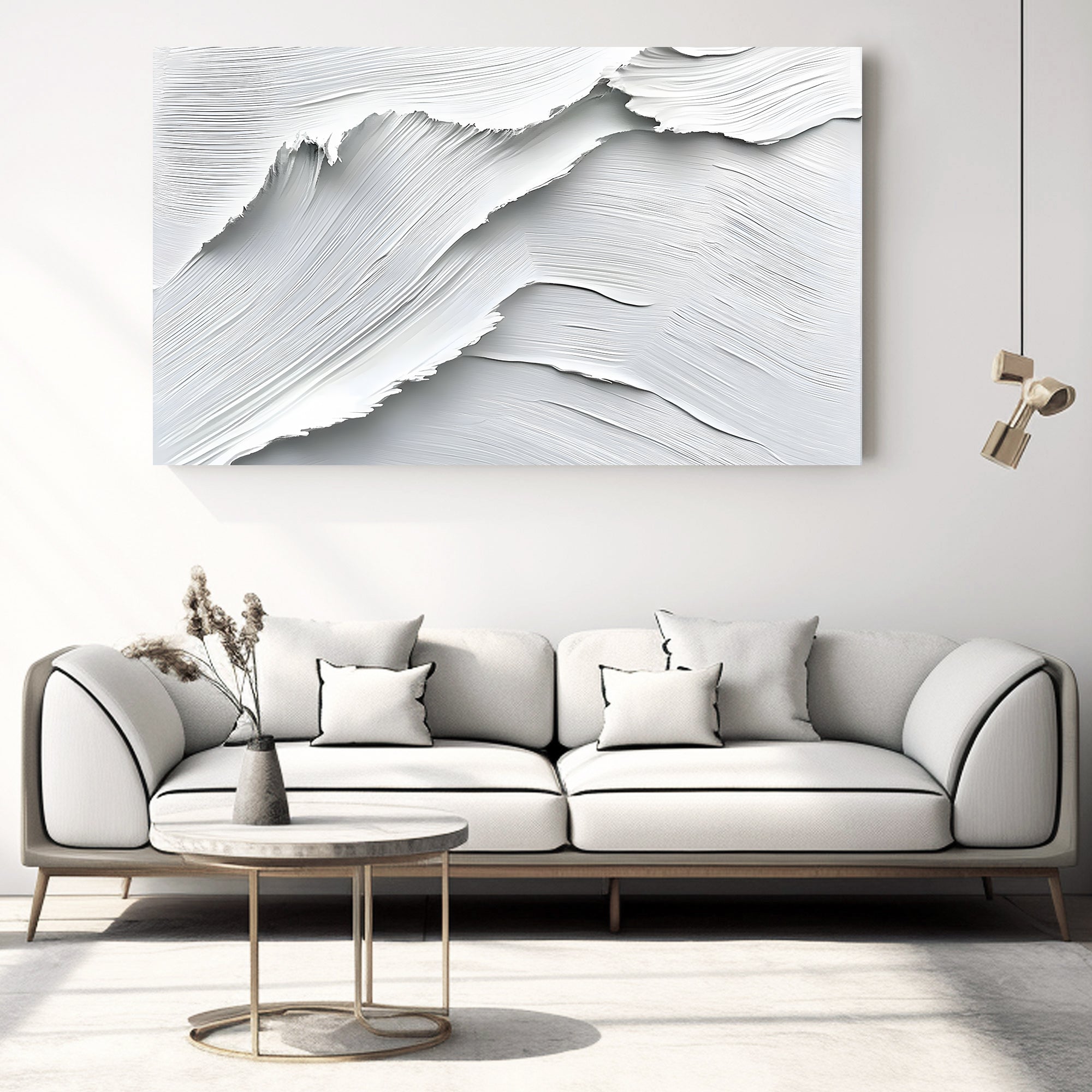 White Minimalist Art ML195