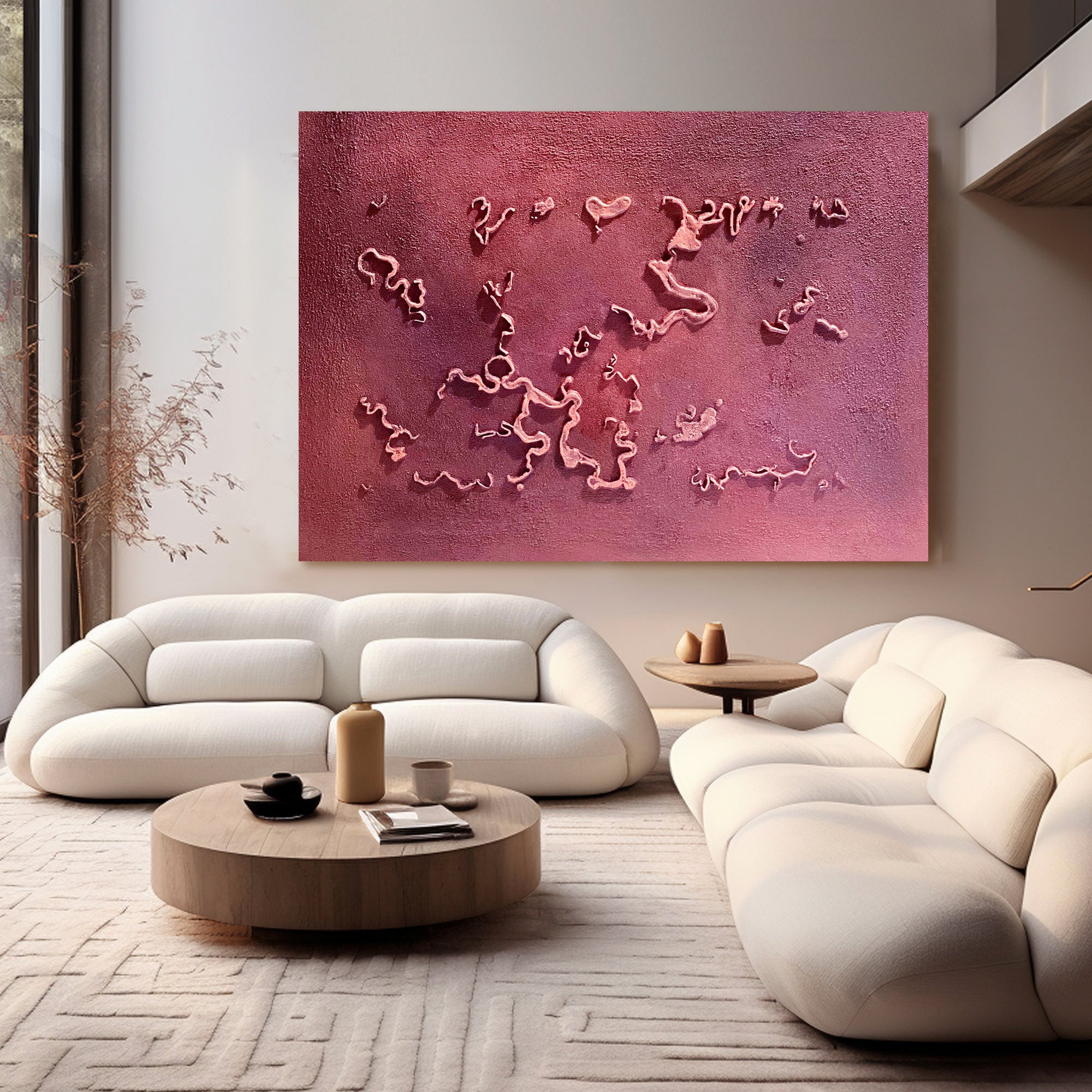 Pink Minimalist Art HML130