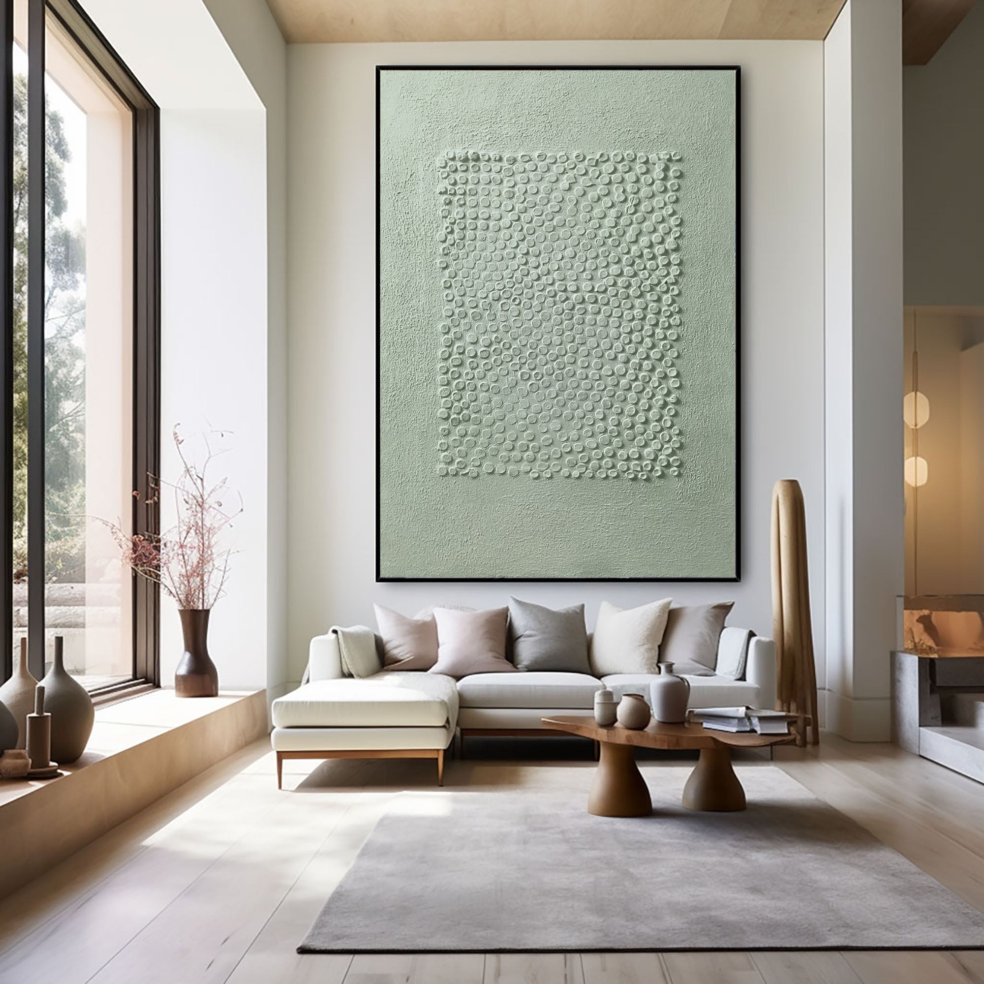 White Minimalist Art HML087