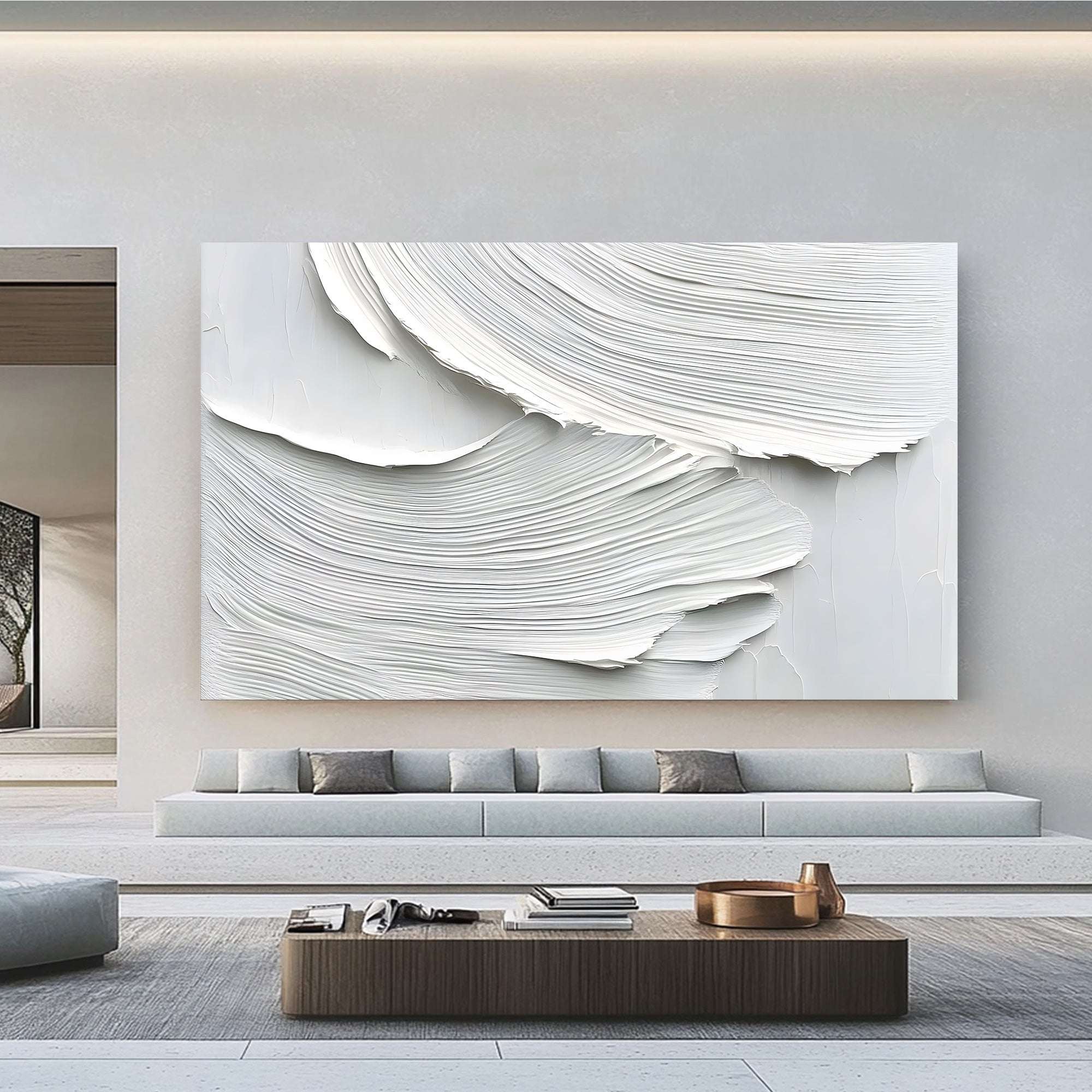 White Minimalist Art ML194