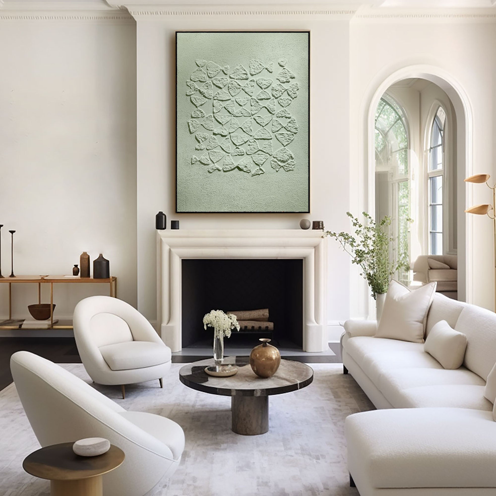 Green Minimalist Art HML090