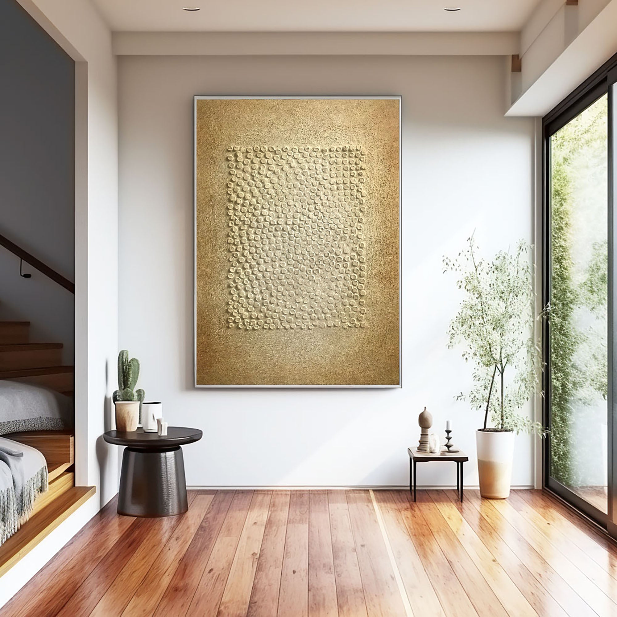 White Minimalist Art HML088