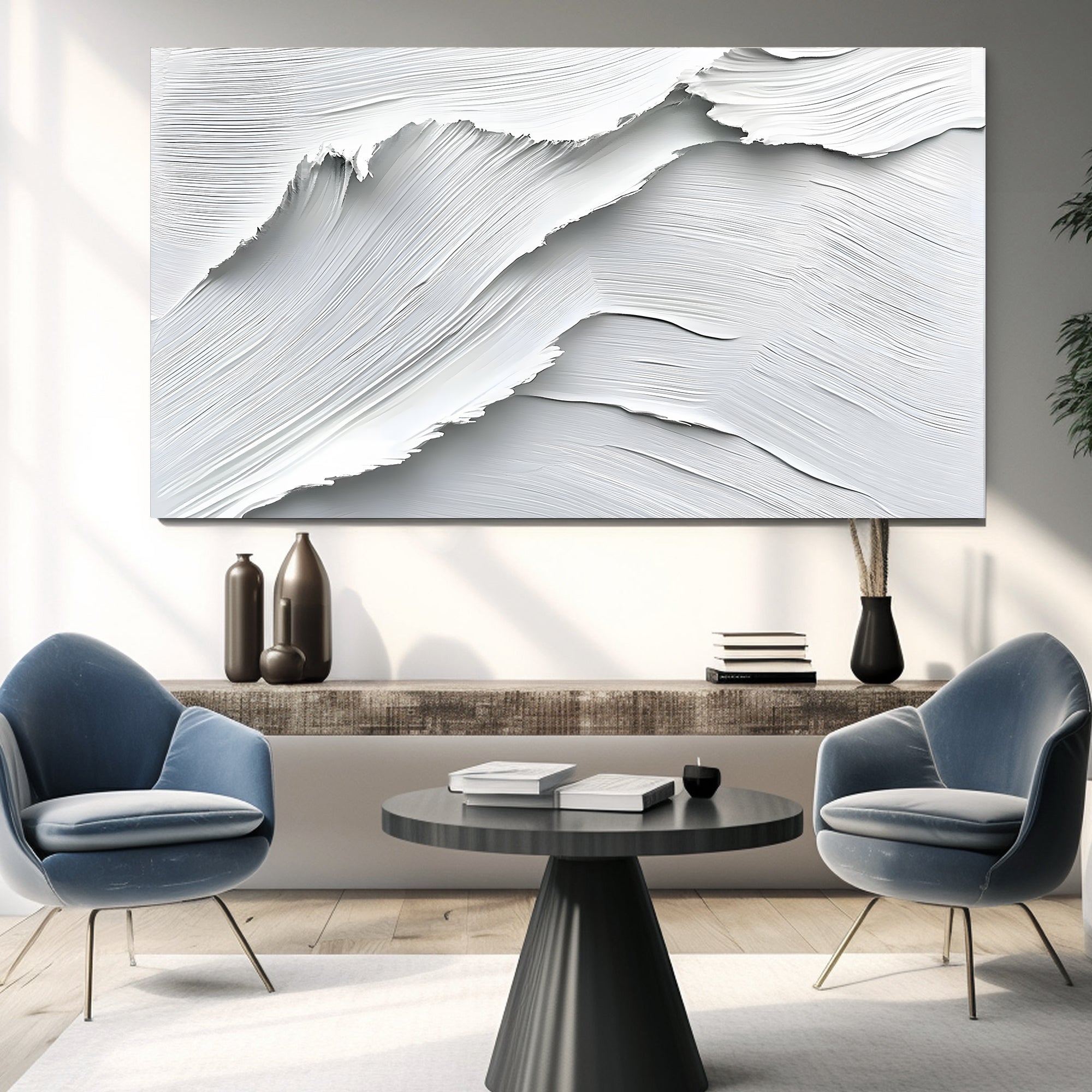 White Minimalist Art ML195