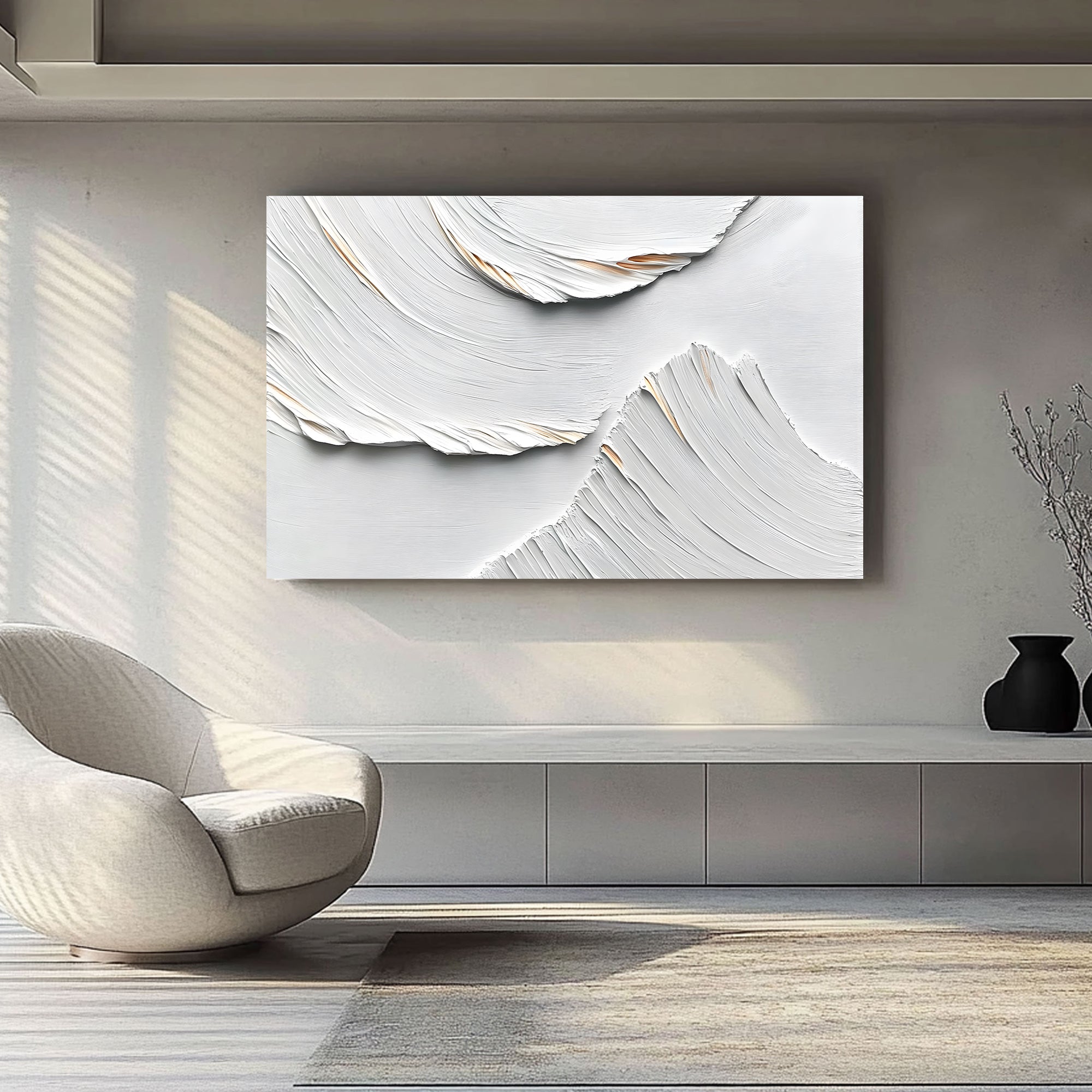 White Minimalist Art ML193