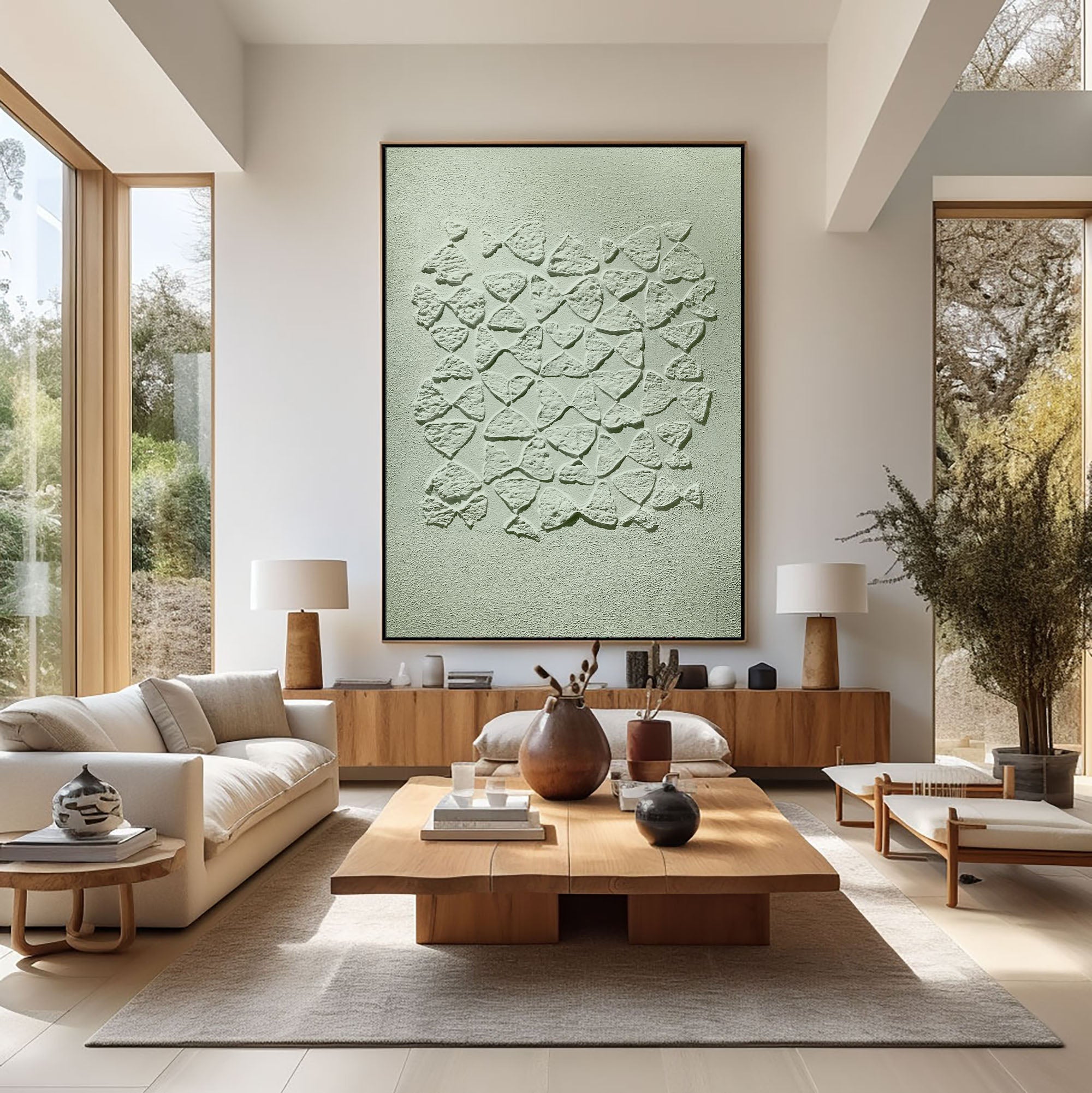 Green Minimalist Art HML090