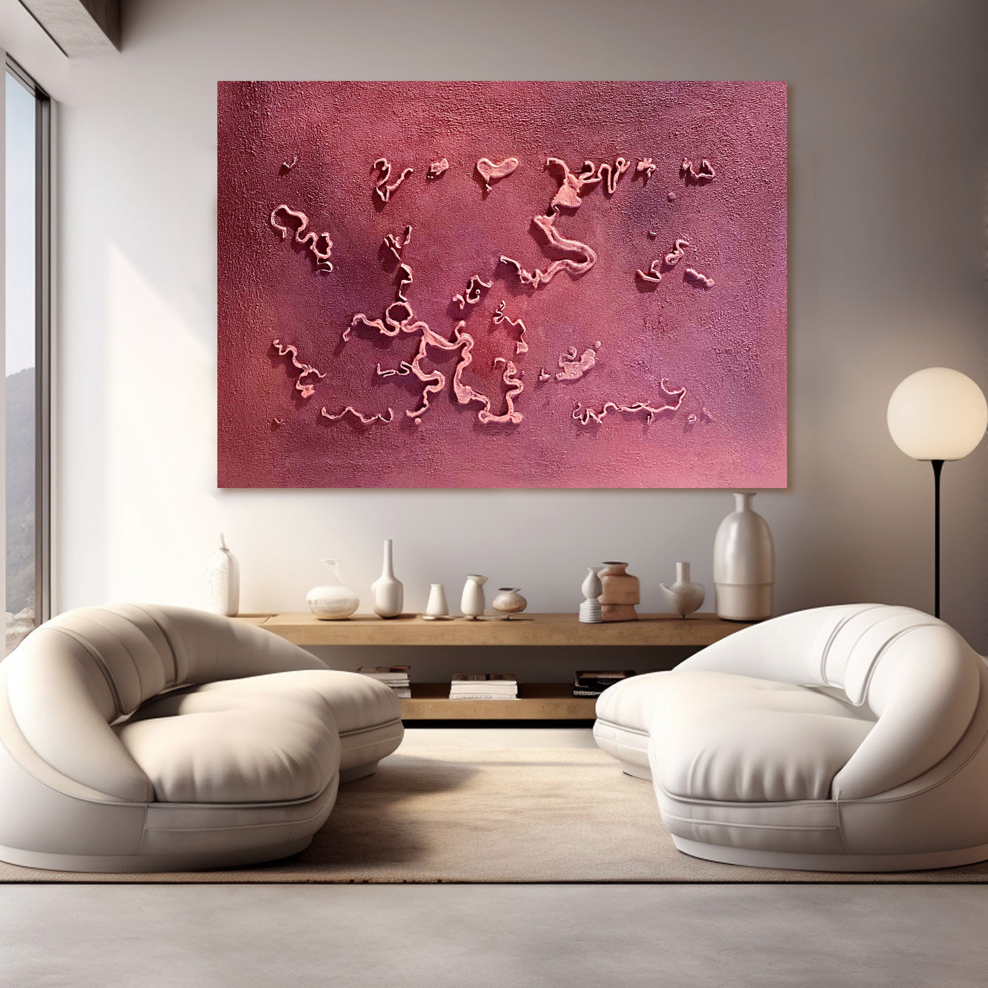 Pink Minimalist Art HML130