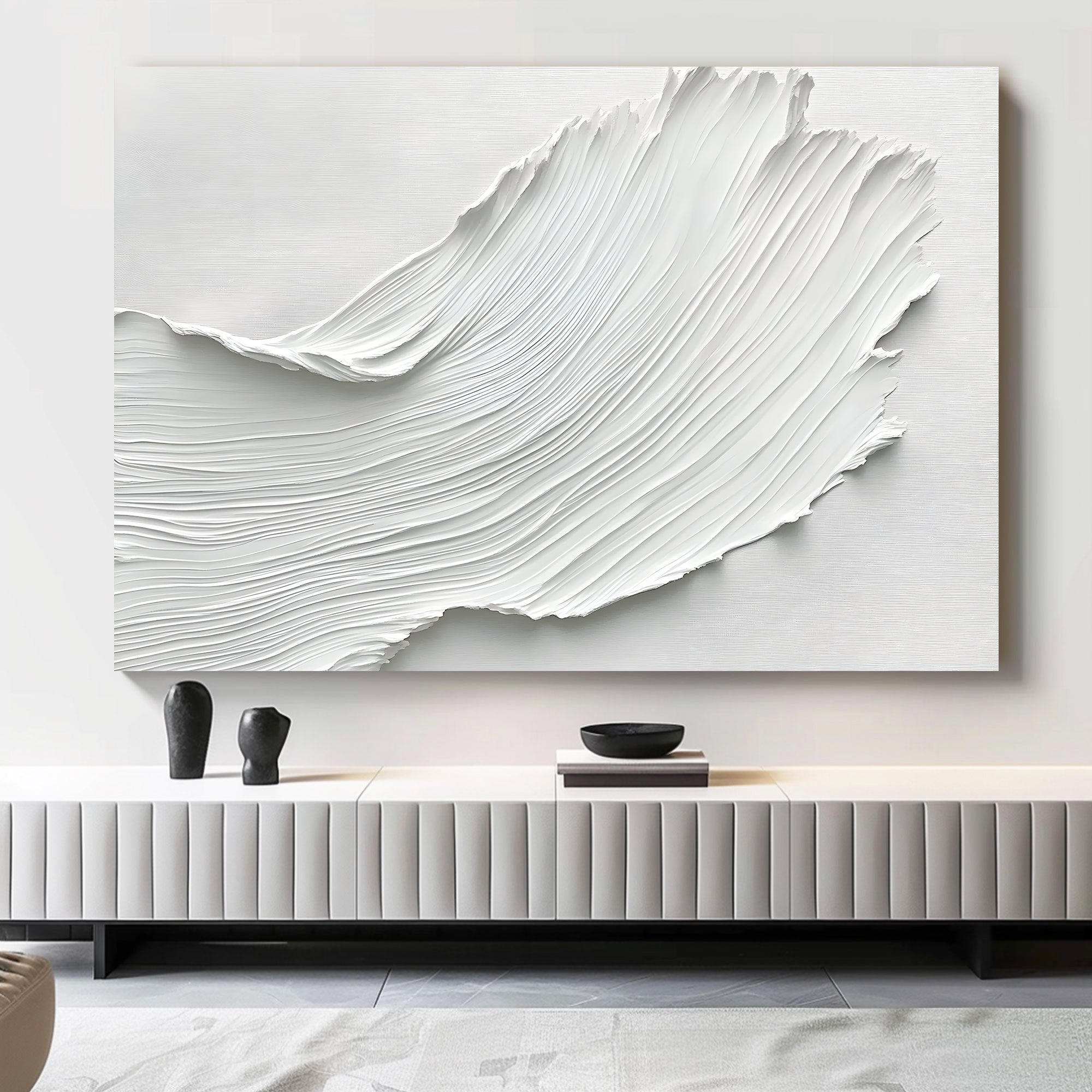 White Minimalist Art ML196