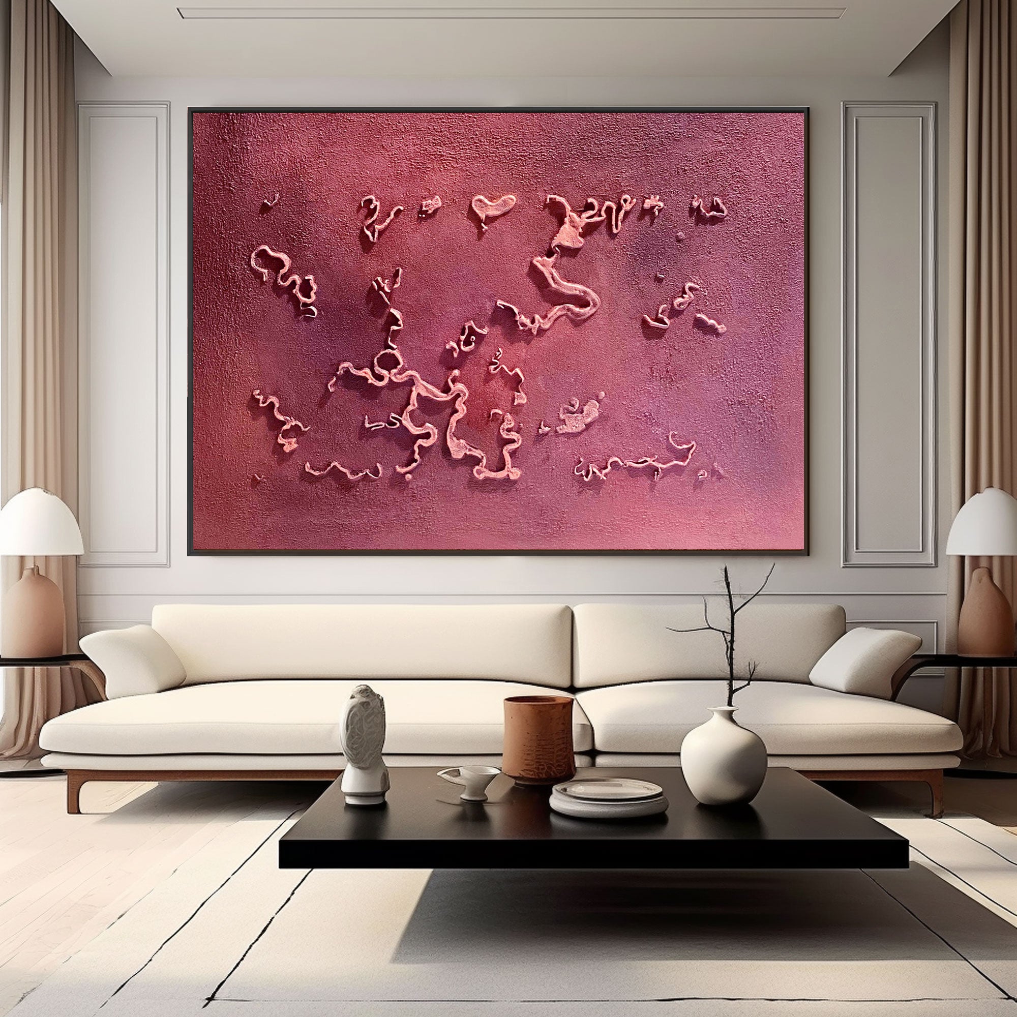 Pink Minimalist Art HML130