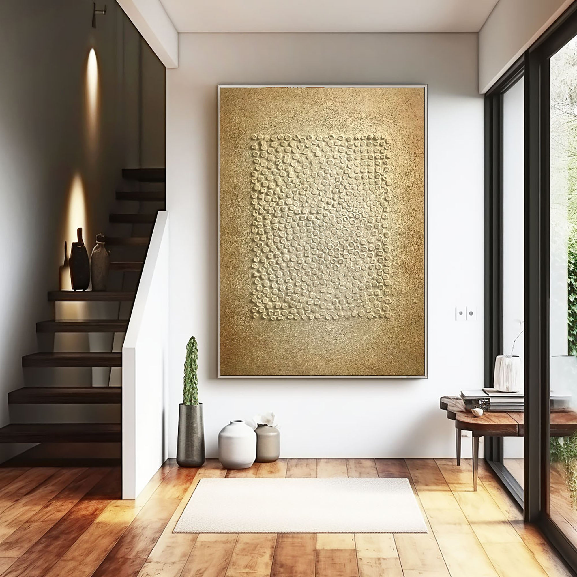 White Minimalist Art HML088