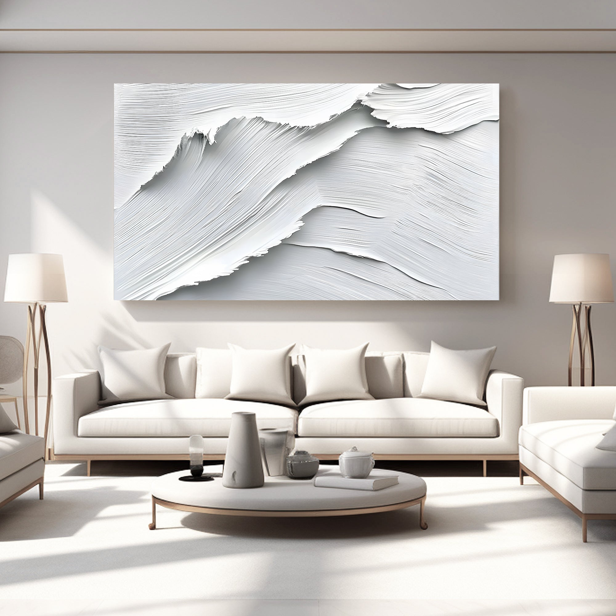 White Minimalist Art ML195
