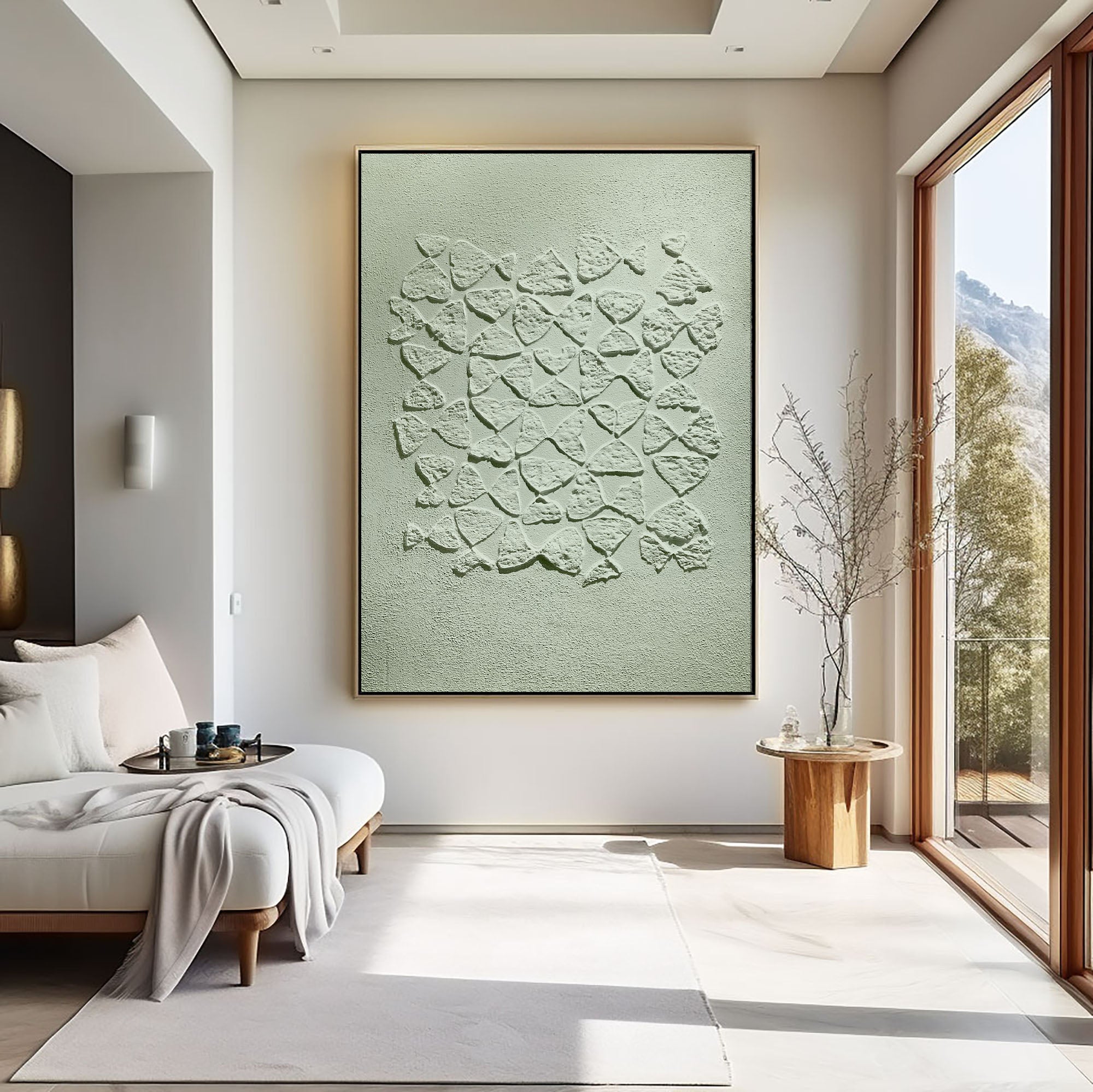 Green Minimalist Art HML090