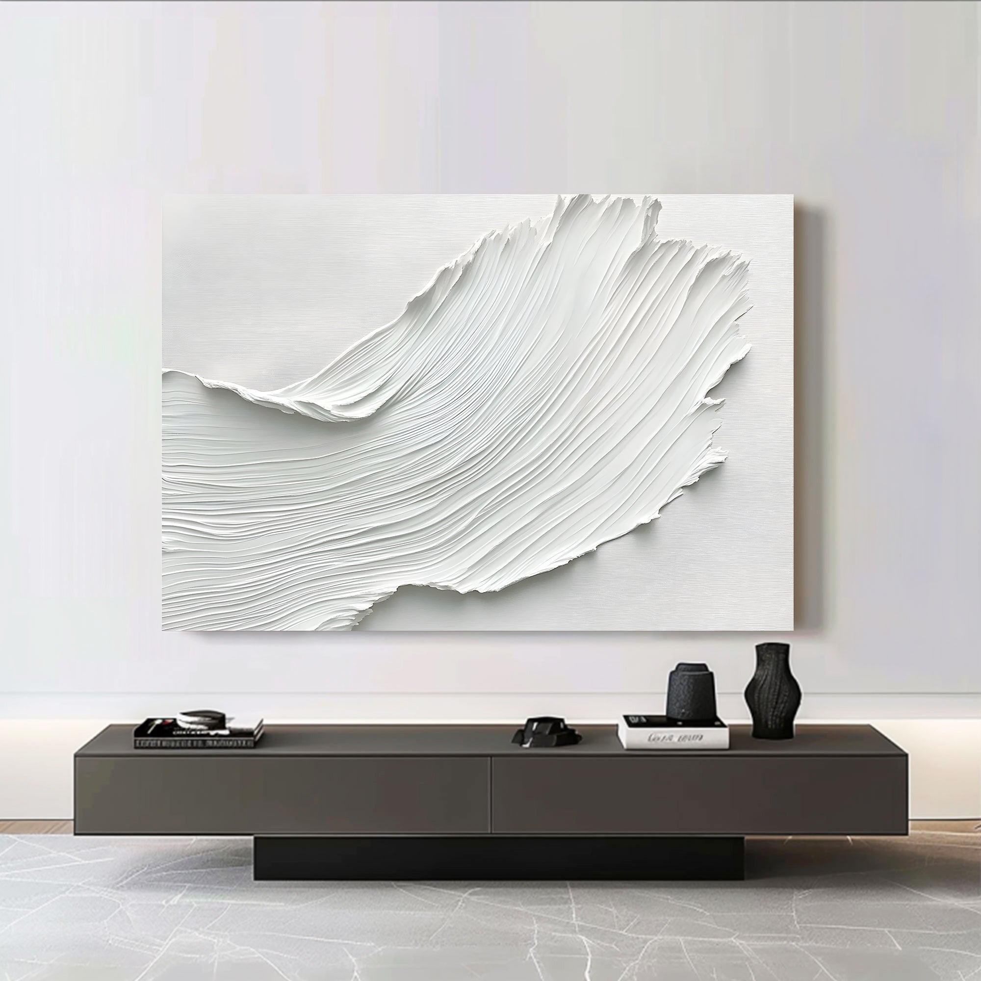 White Minimalist Art ML196