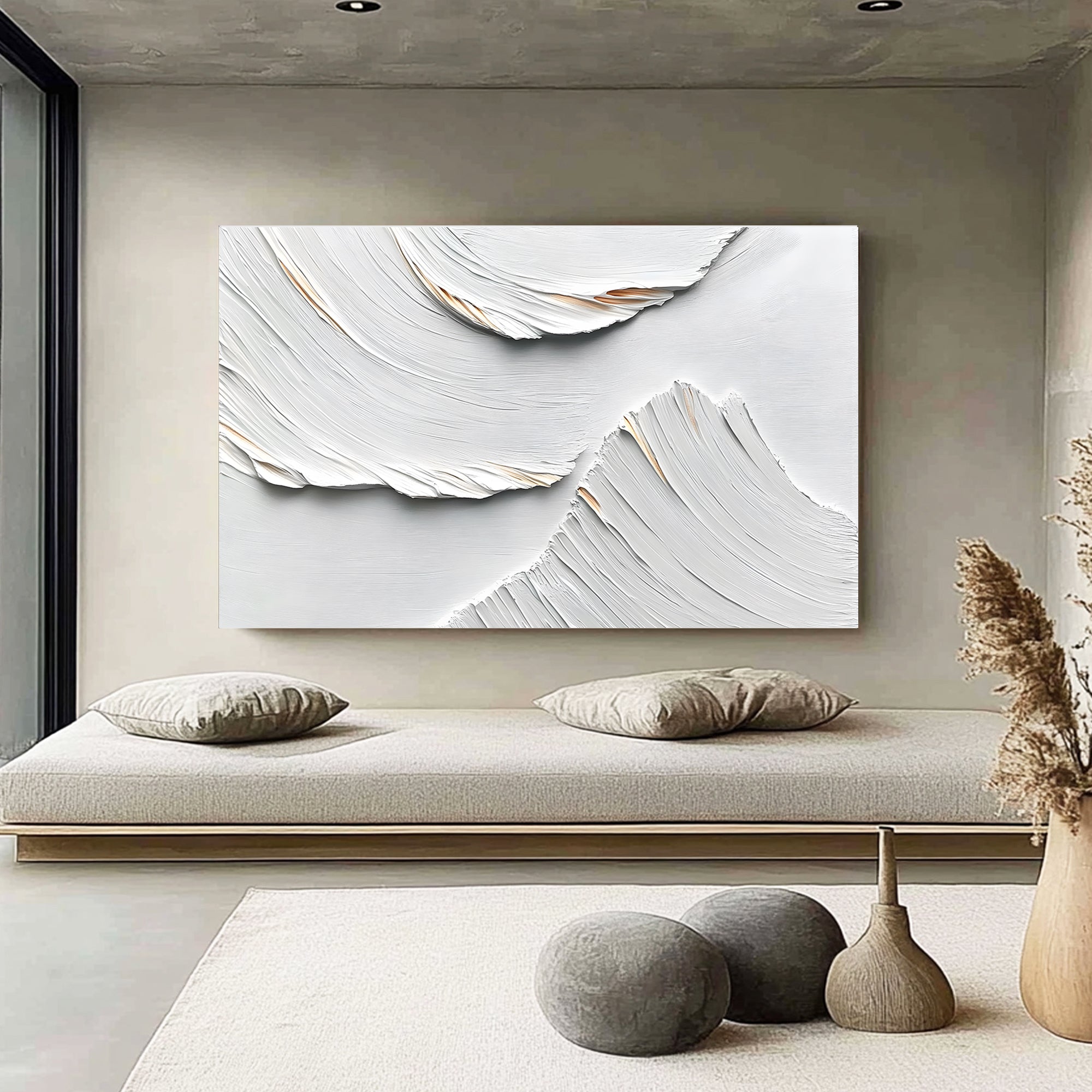 White Minimalist Art ML193