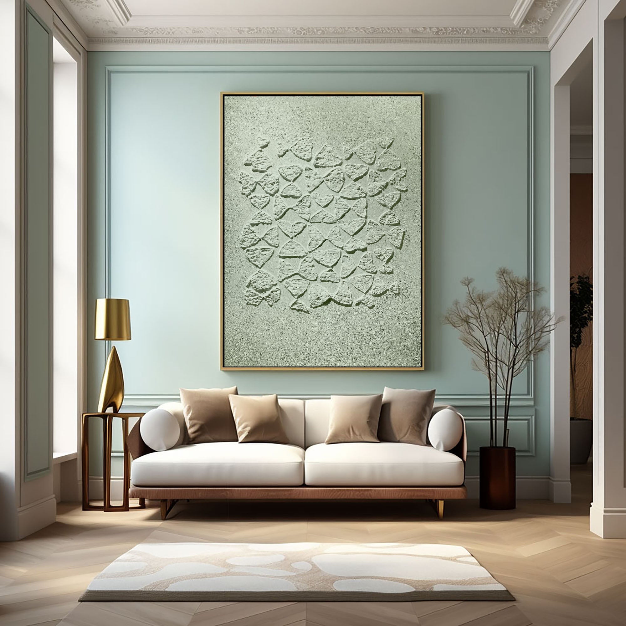 Green Minimalist Art HML090