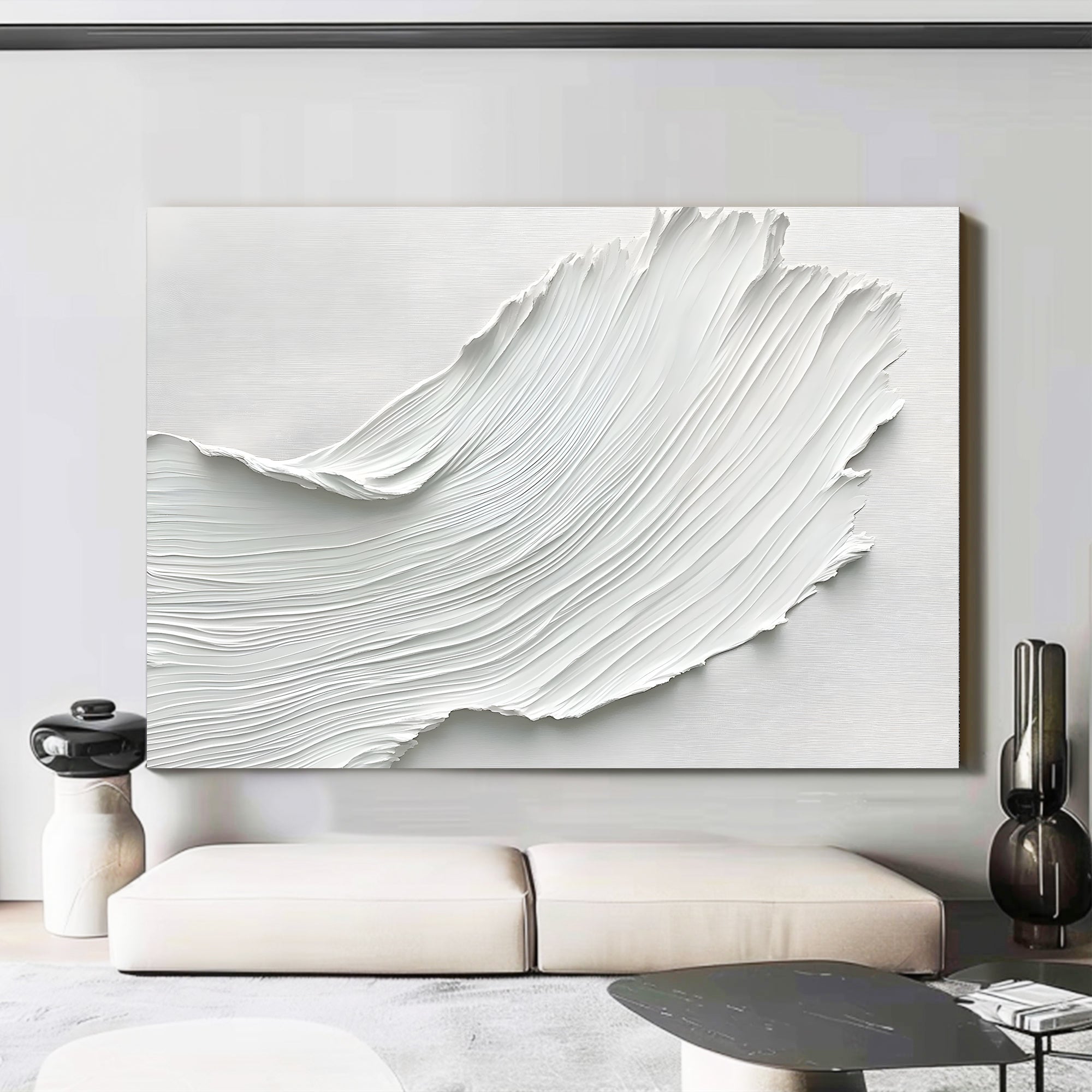White Minimalist Art ML196