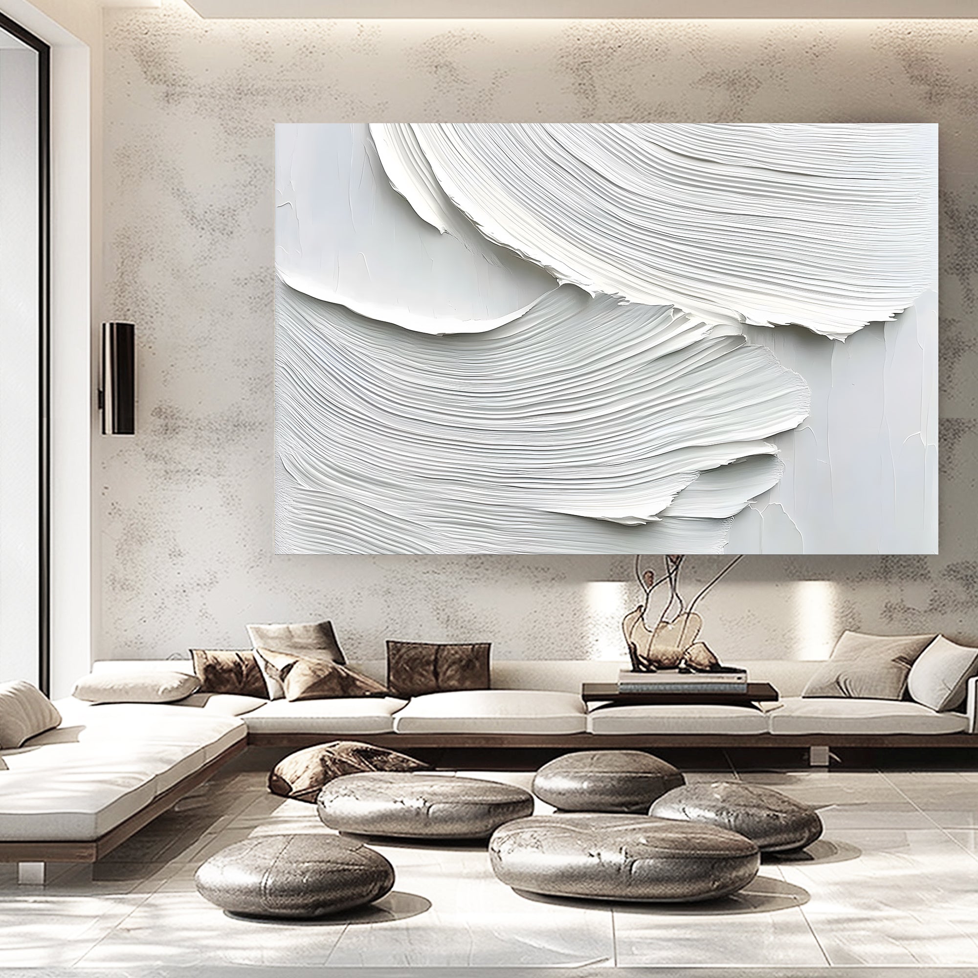 White Minimalist Art ML194