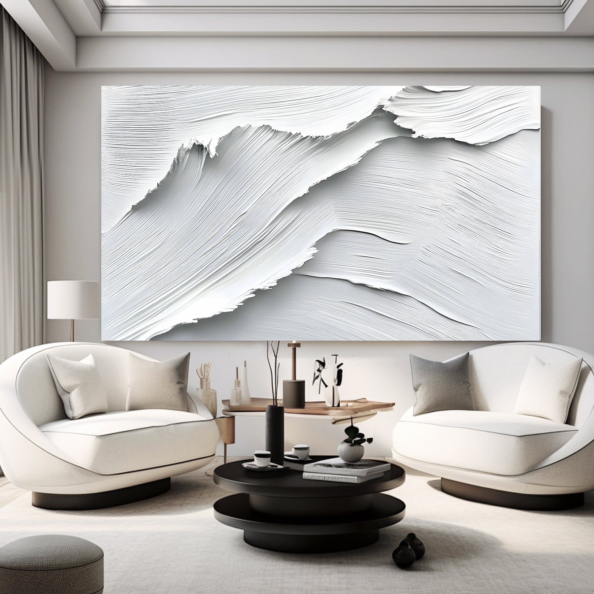 White Minimalist Art ML195