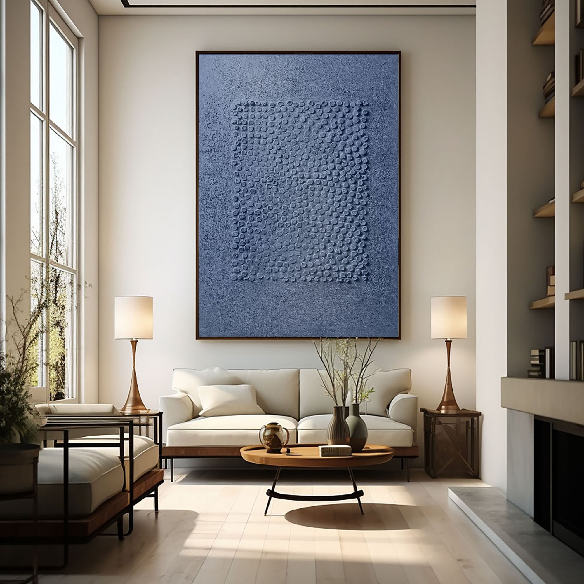 White Minimalist Art HML086