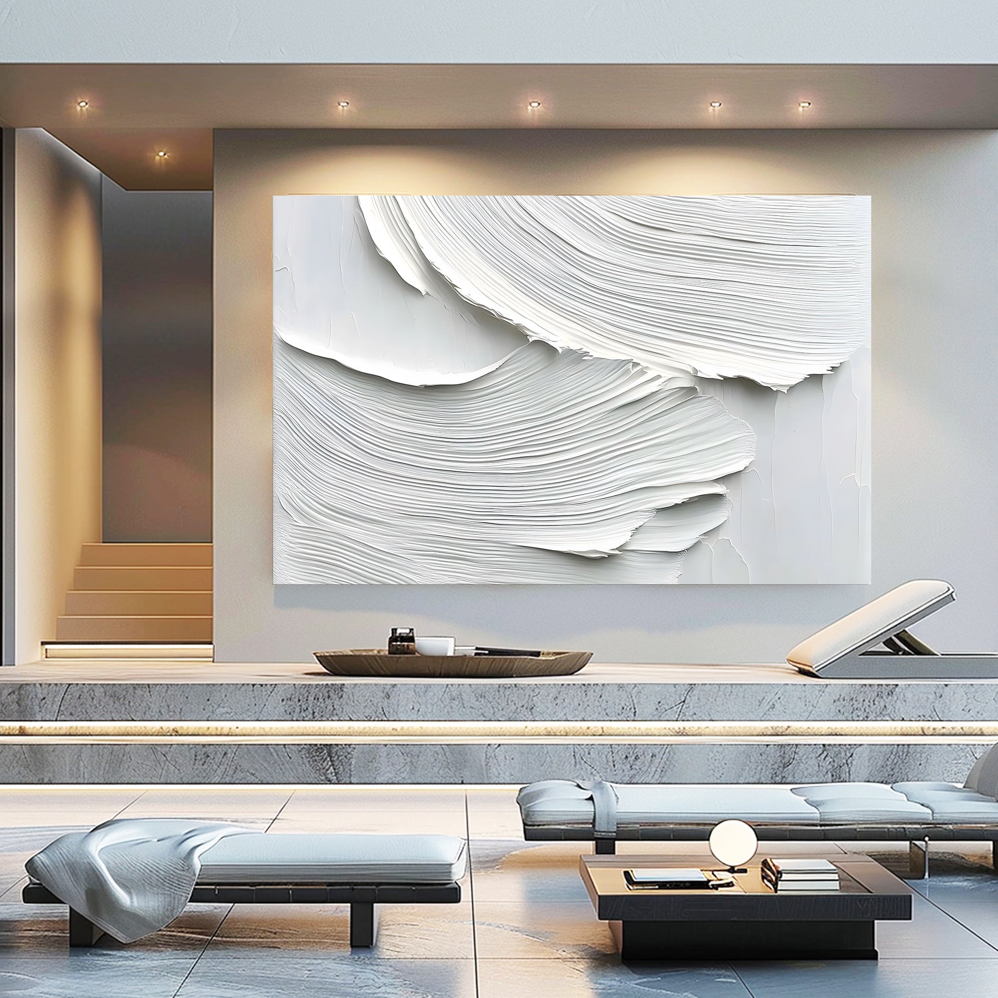 White Minimalist Art ML194