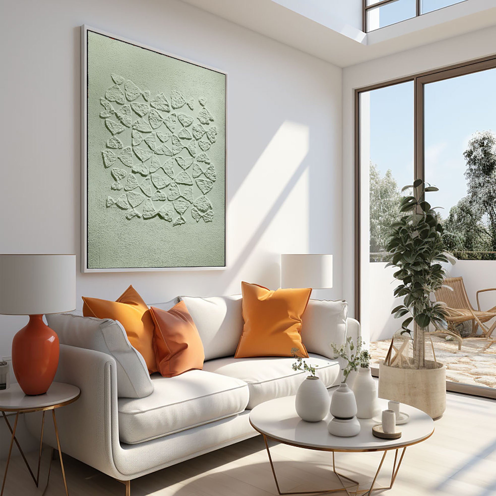 Green Minimalist Art HML090