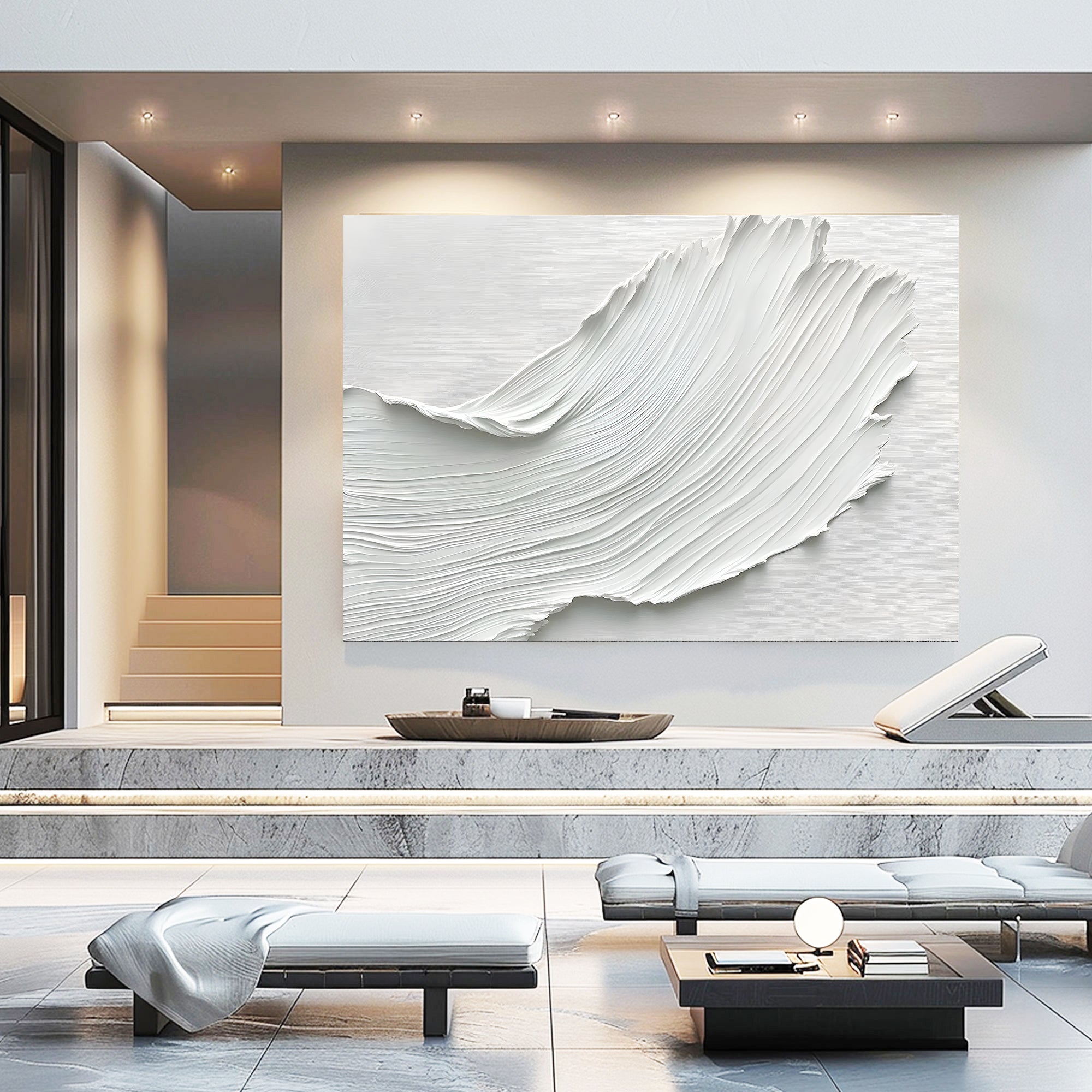 White Minimalist Art ML196