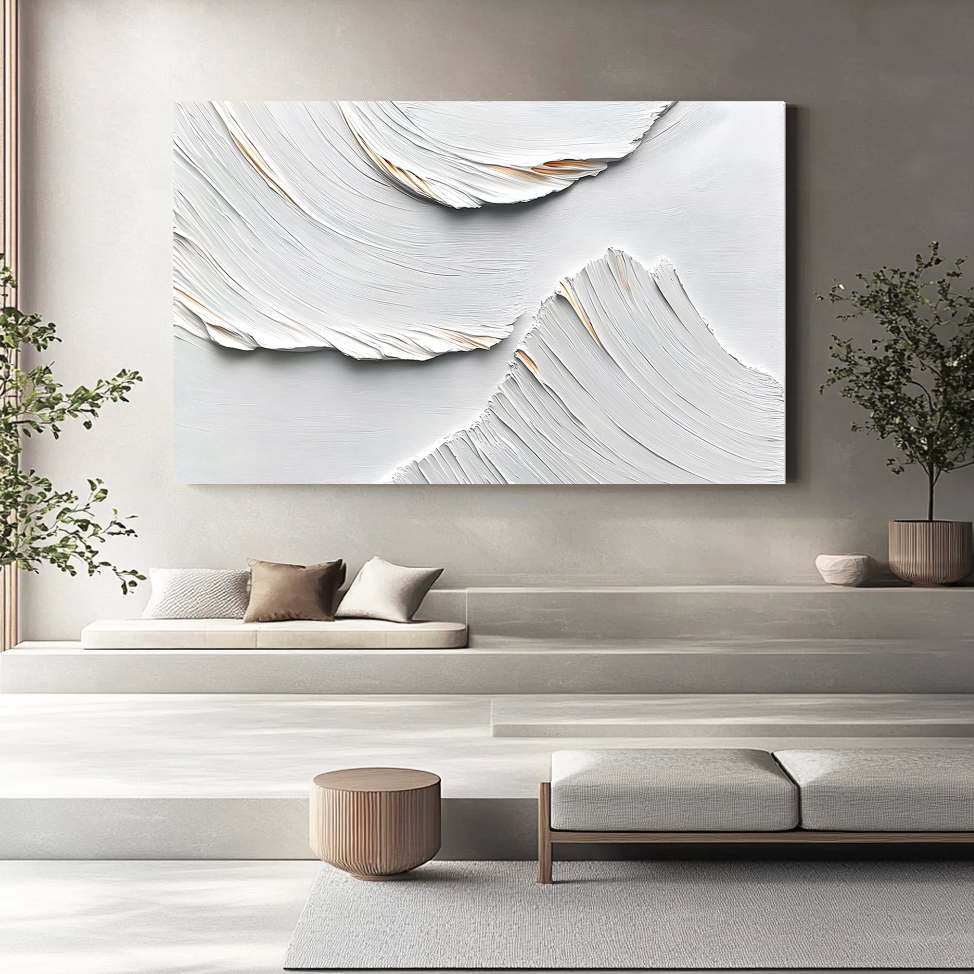 White Minimalist Art ML193