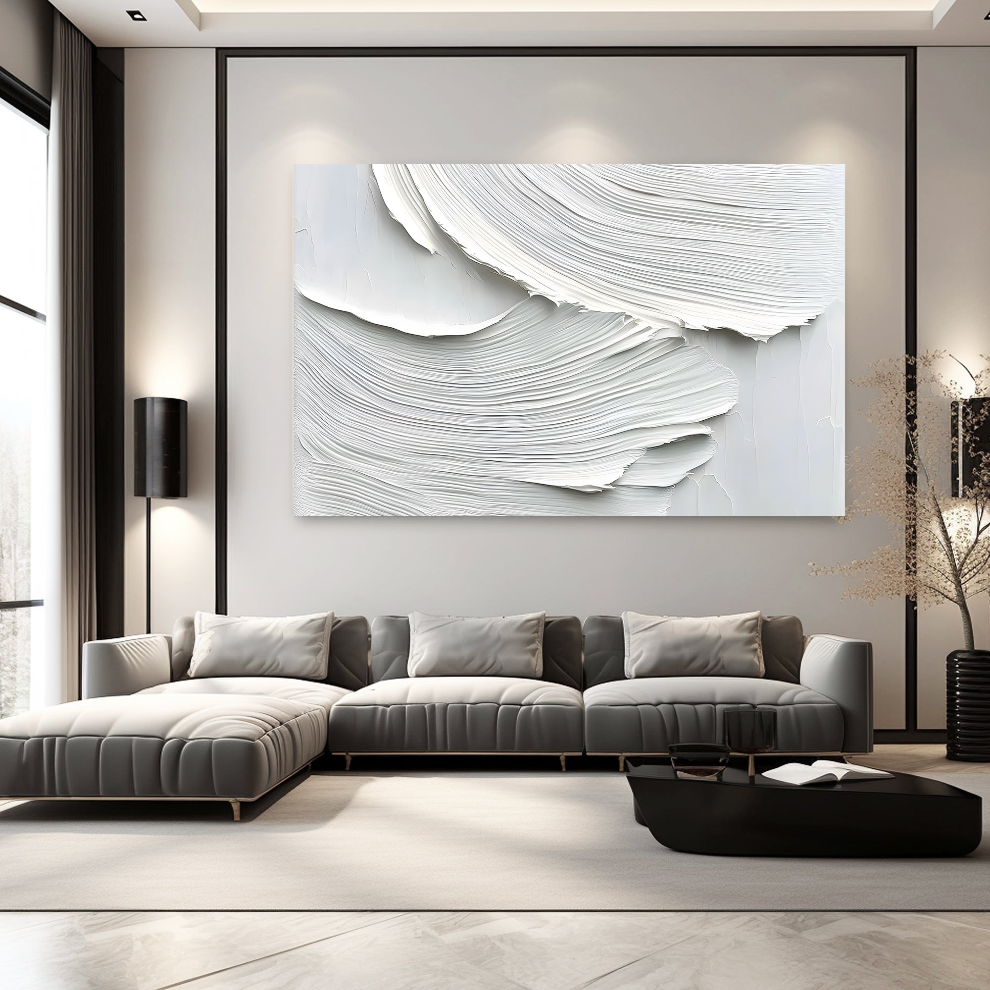 White Minimalist Art ML194