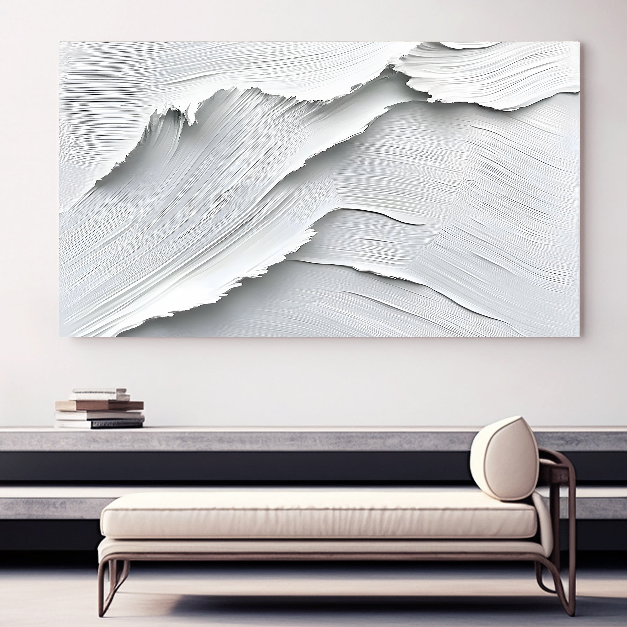 White Minimalist Art ML195