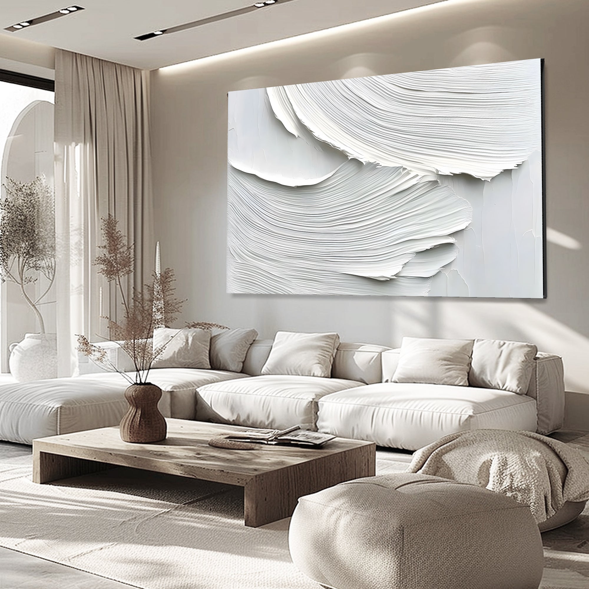 White Minimalist Art ML194