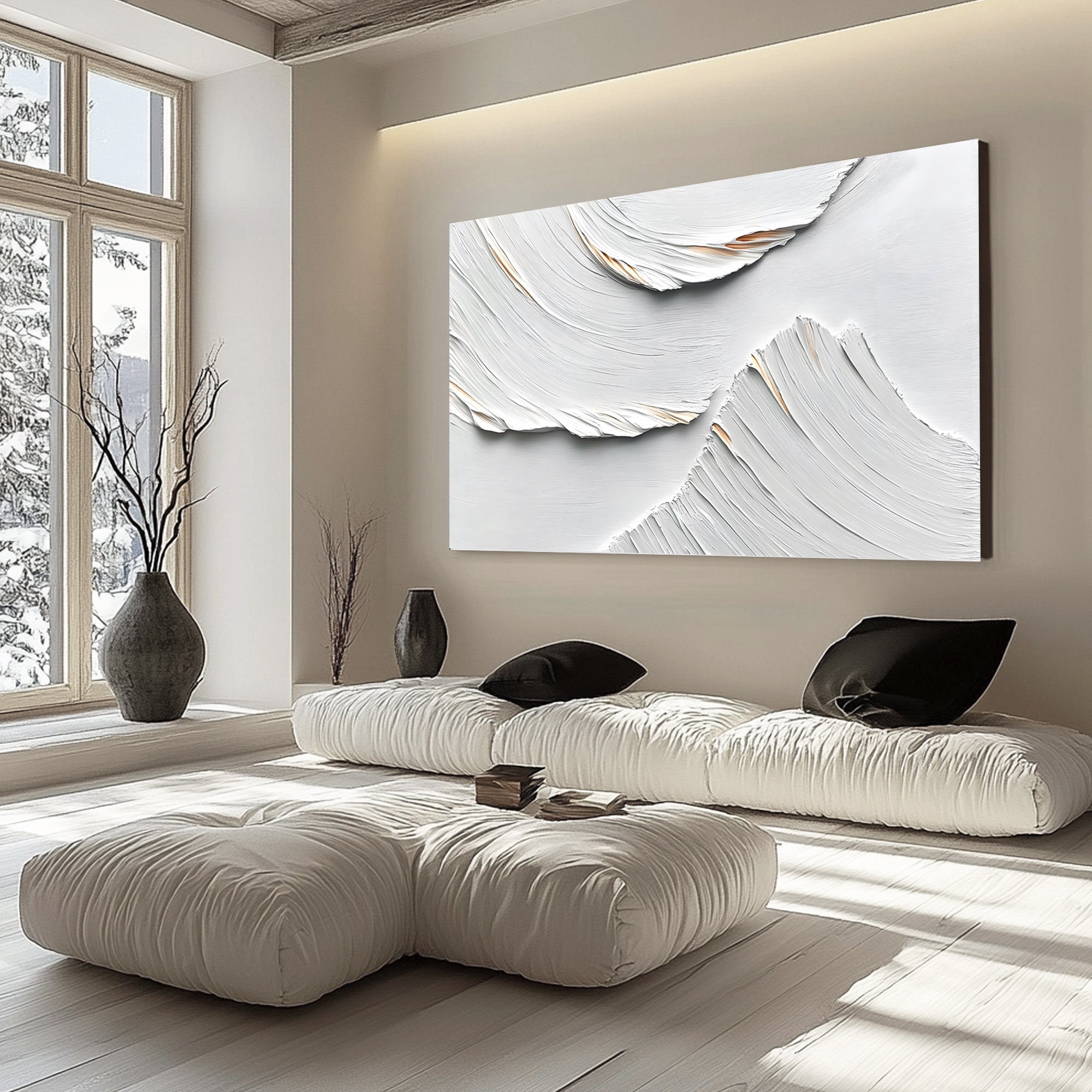 White Minimalist Art ML193