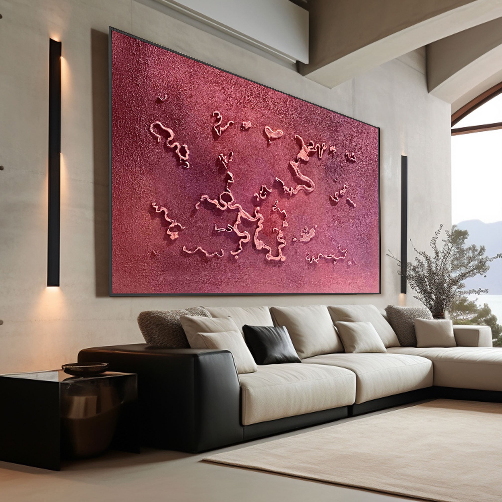 Pink Minimalist Art HML130