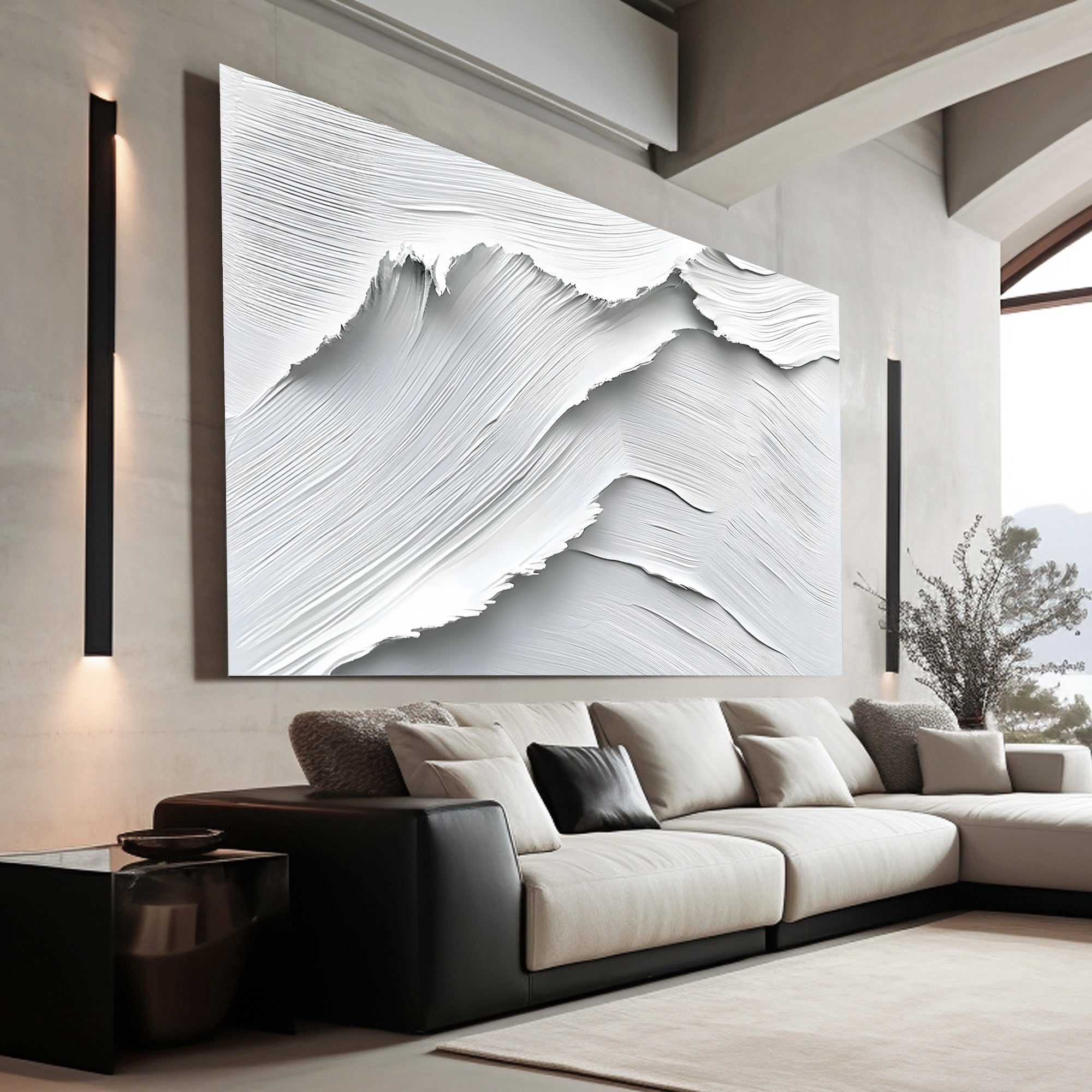 White Minimalist Art ML195