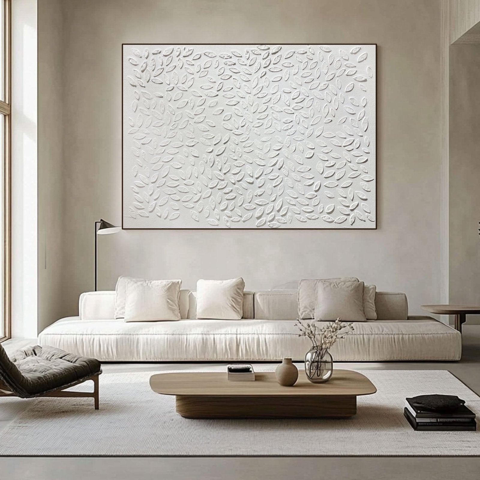 White Minimalist Art HML062