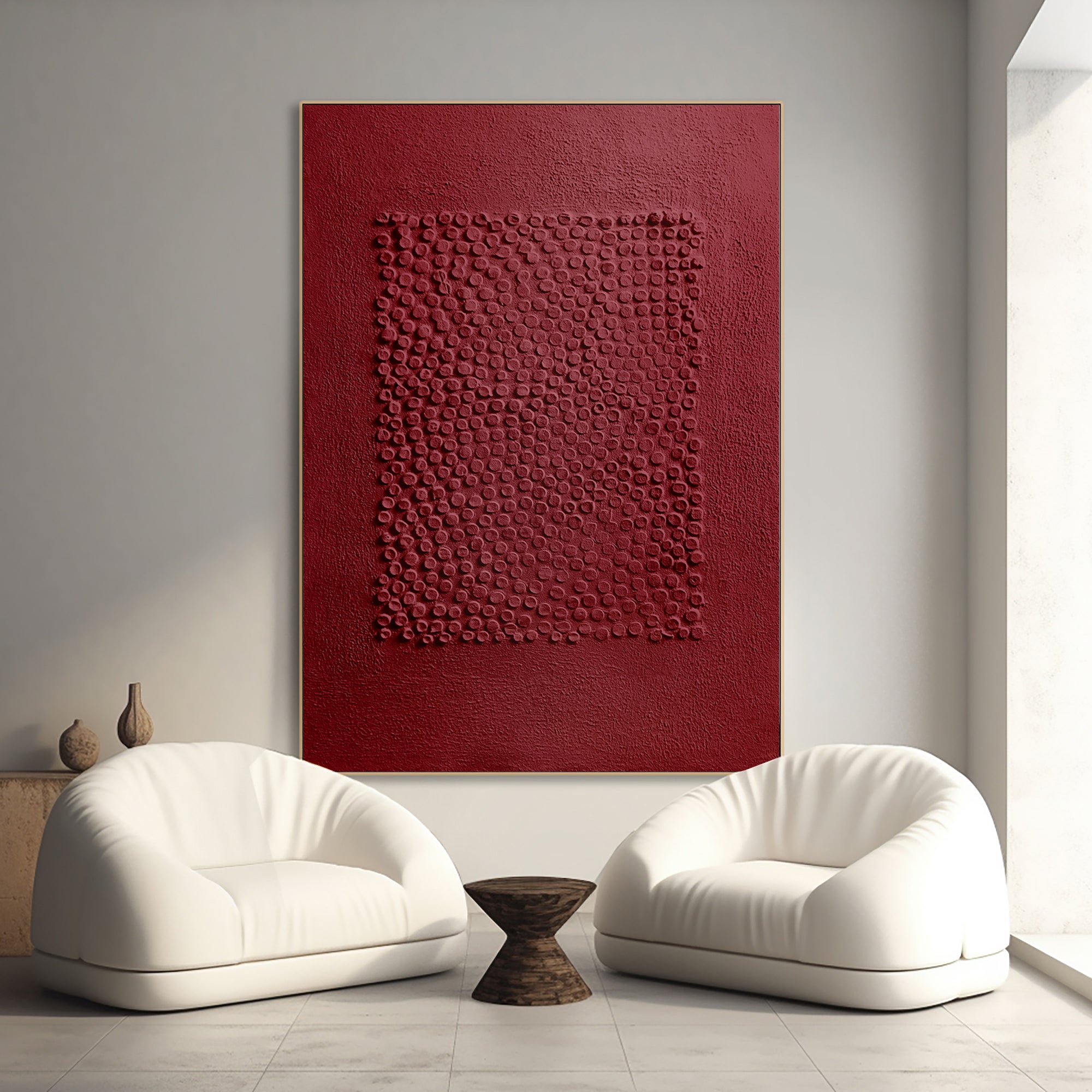 White Minimalist Art HML085