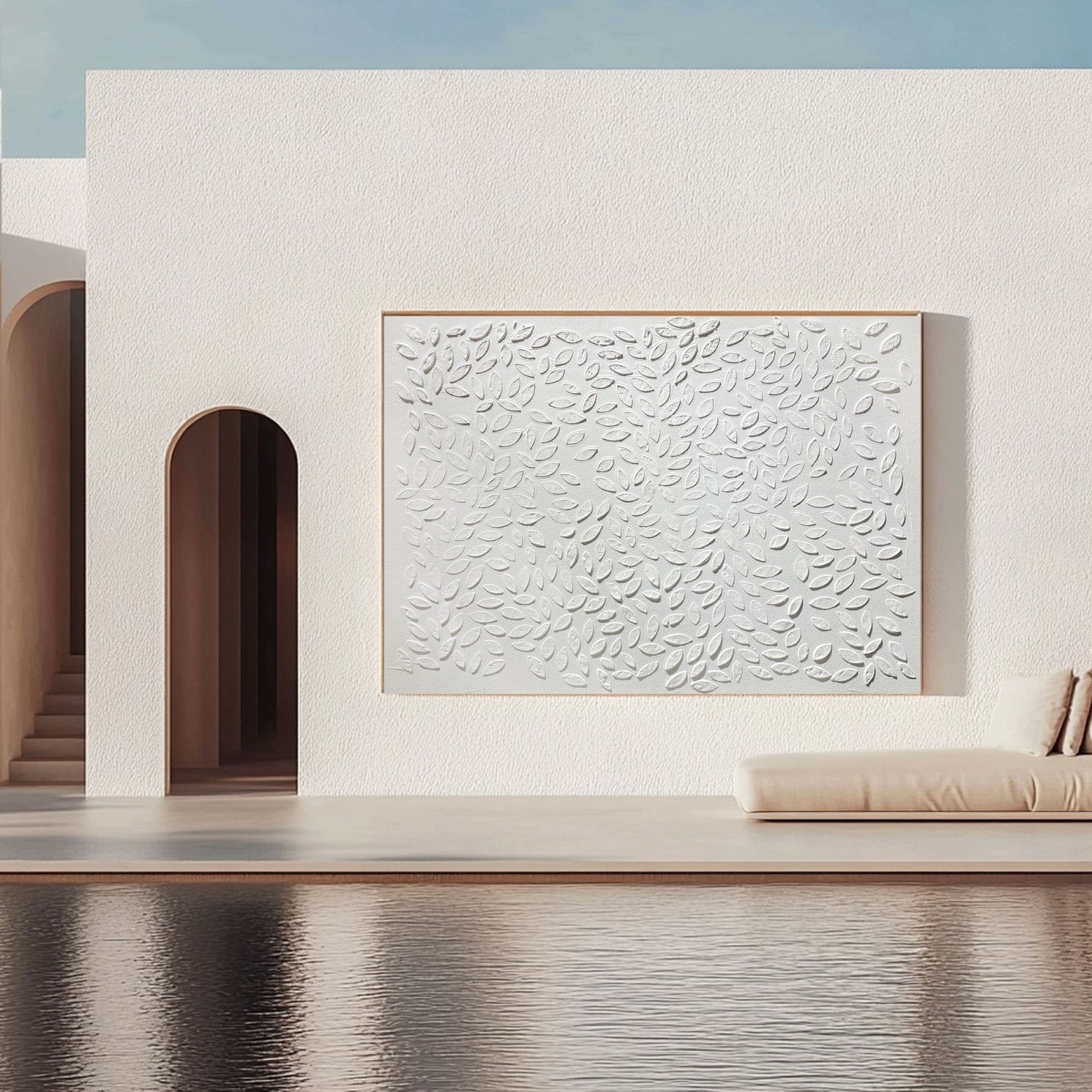 White Minimalist Art HML062